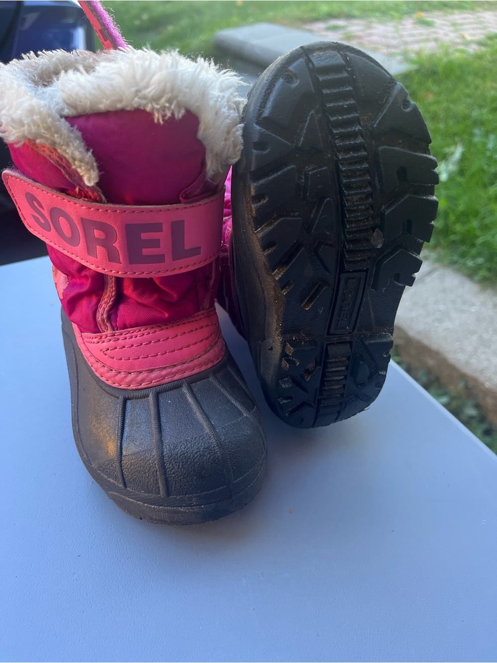Sorel Kids Pink and Black Waterproof Winter Boots